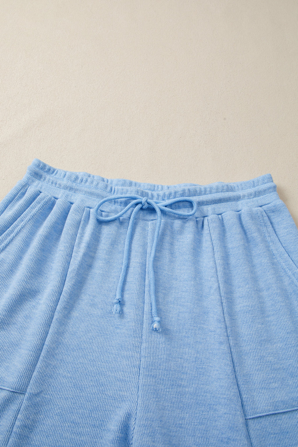 Beau Blue Cap Sleeve Matching Top and Jogger Pants Set