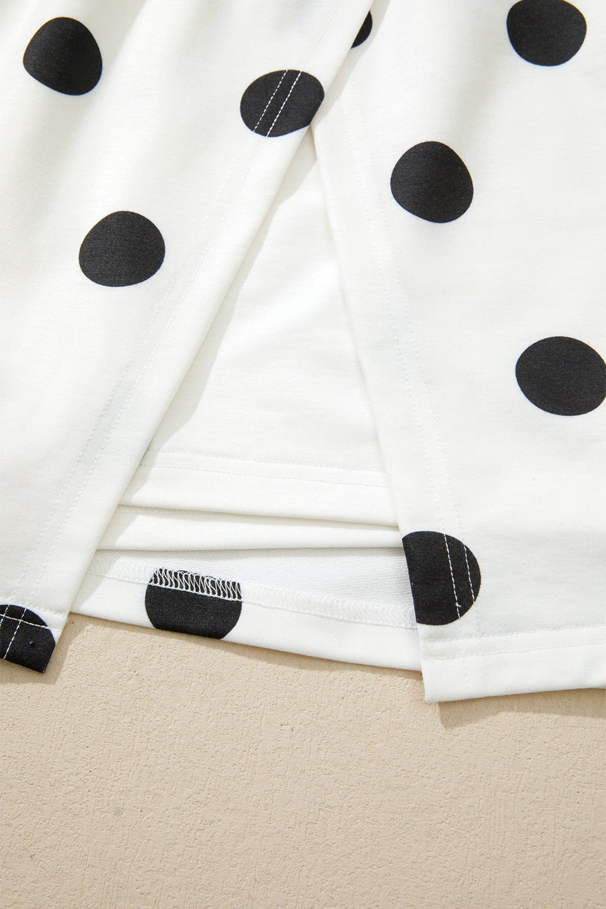 White Plus Size Polka Dot Printed Tank Split Skort 2pcs Outfit