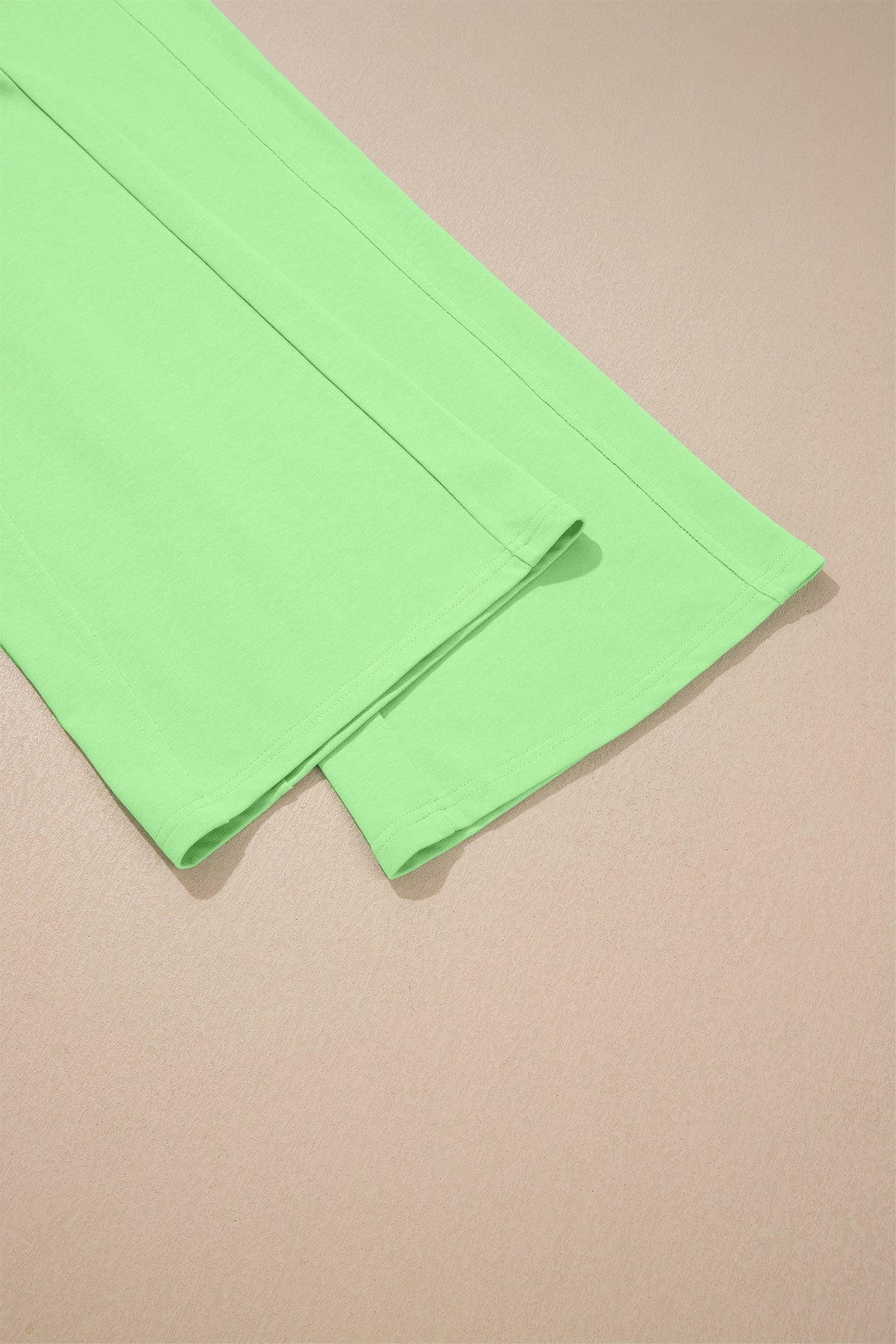 Green Solid Cover Oversize Tee Pocketed Casual Pants 2pcs Outfit