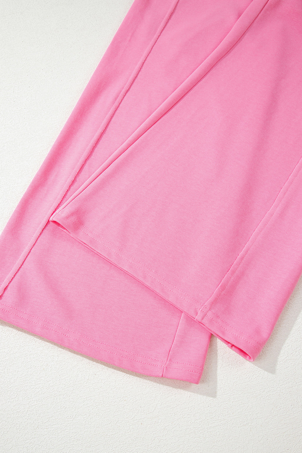 Sachet Pink Slim Ribbed Tank Top and Sweatpants Set